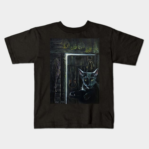 Soul of the Stone: Schorl (Black Tourmaline) Kids T-Shirt by Lala Lotos